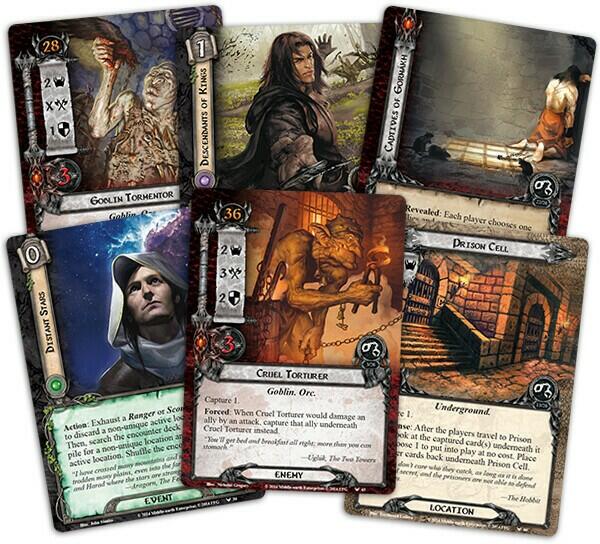 Le Seigneur des Anneaux: Le Jeu de Cartes - Fuite du Mont Gram Cartes