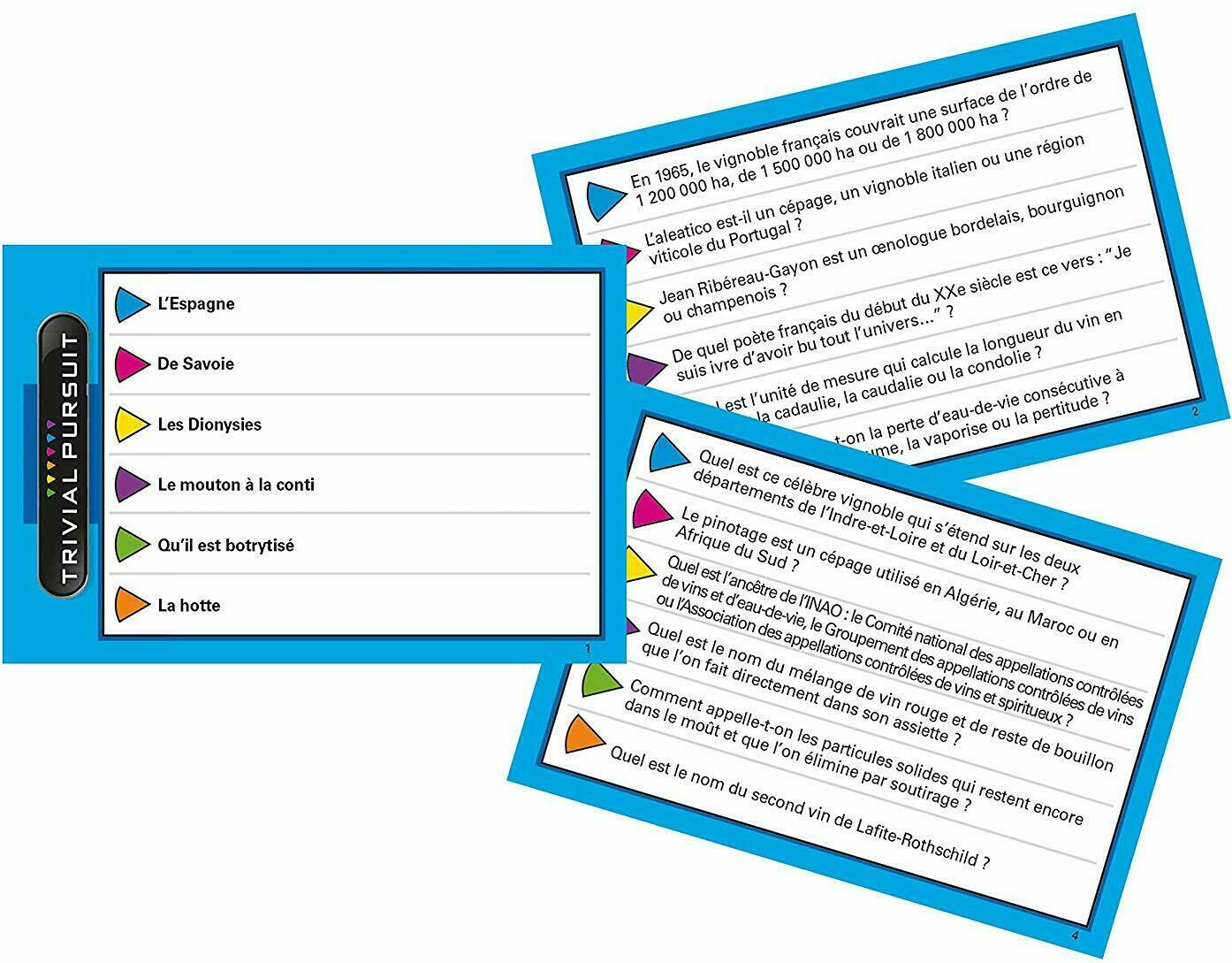 Trivial Pursuit: Édition des Vins Cartes