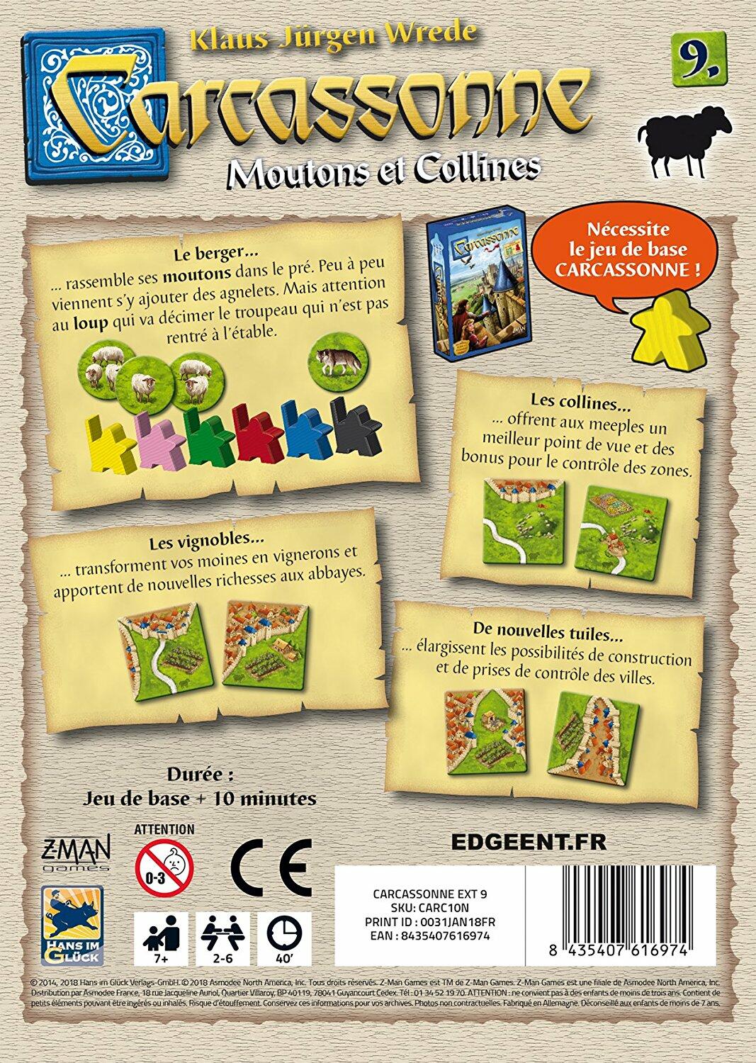 Carcassonne: Moutons et Collines Back