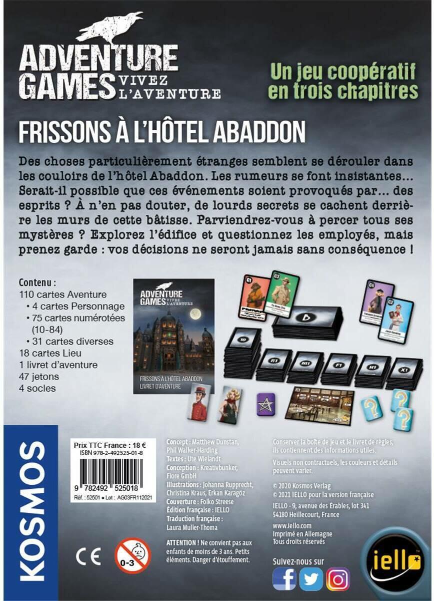 Adventure Games: Frissons à l'Hôtel Abaddon Back