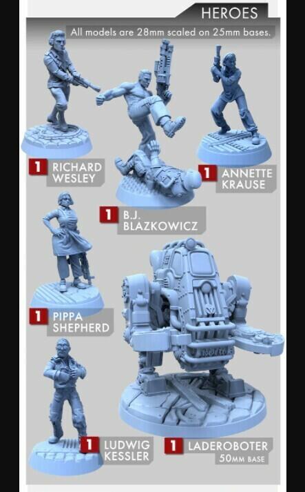 Wolfenstein: Le Jeu de Plateau - The Old Blood Figurines