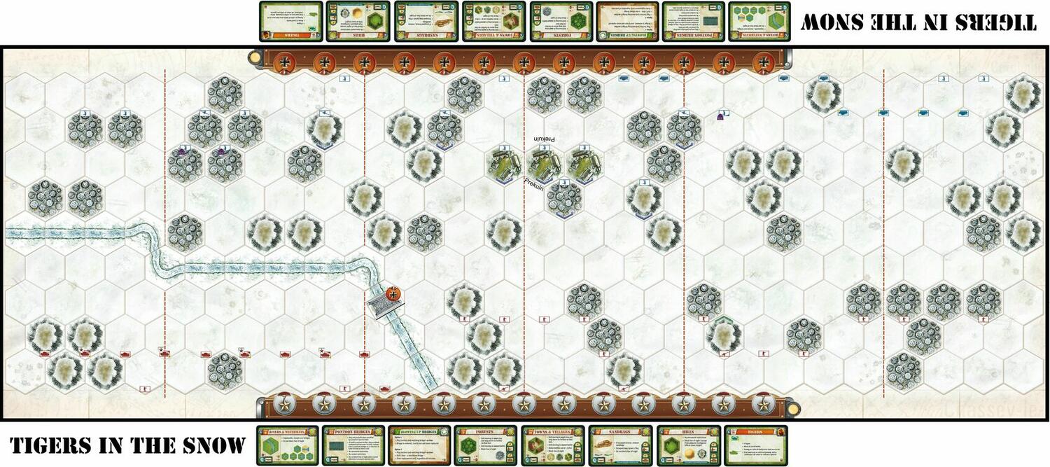 Mémoire 44: The Battle Map - Volume 2 - Tigers in the Snow Carte