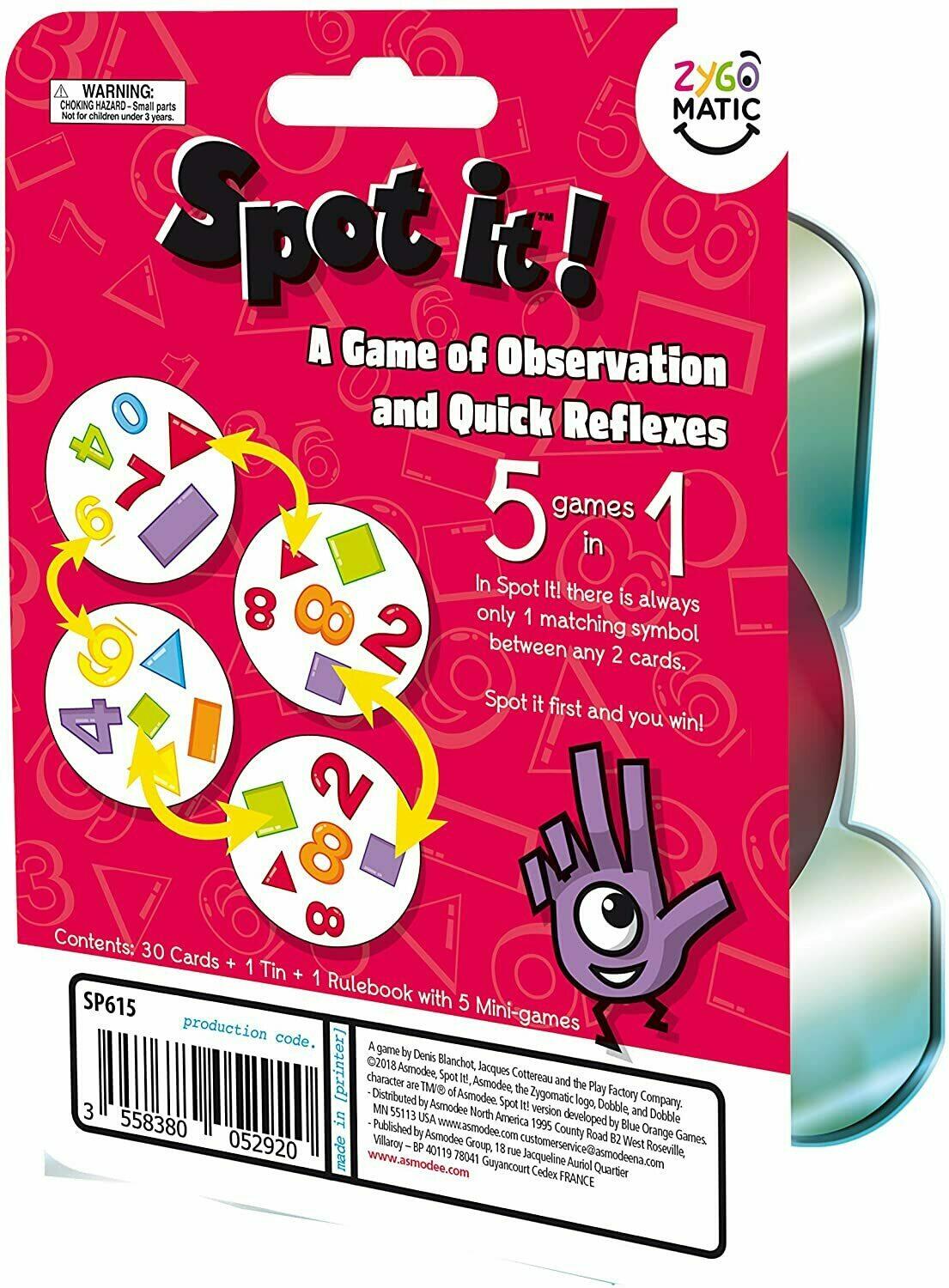 Spot it! 1, 2, 3 Back 3d