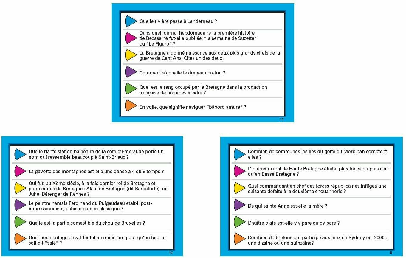 Trivial Pursuit: Édition Bretagne Cartes