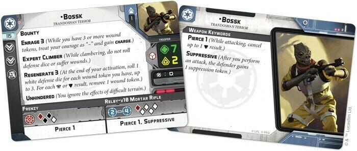 Star Wars: Légion - Bossk Cartes