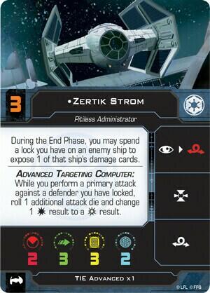 Star Wars: X-Wing - TIE Advanced X1 Carte