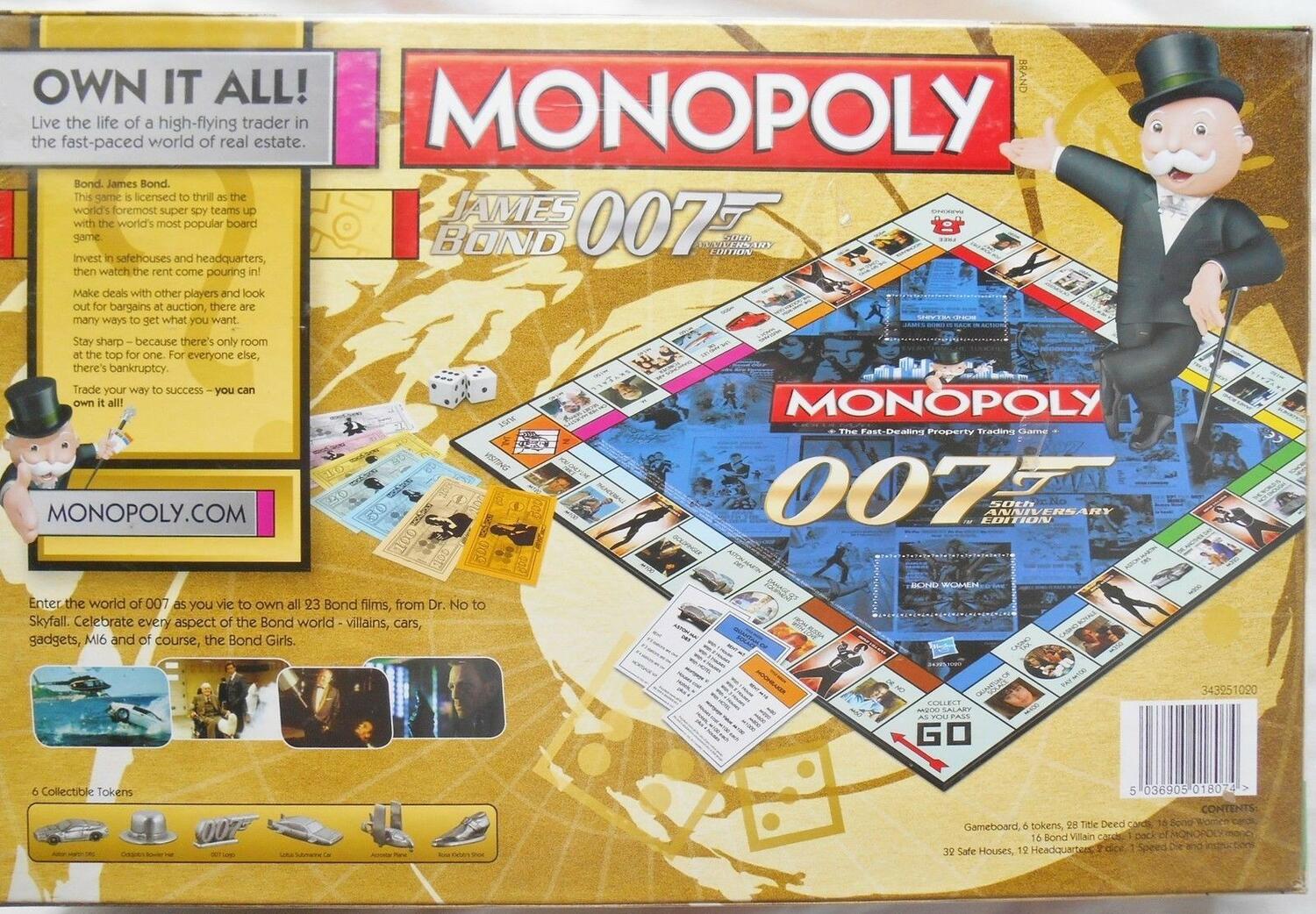 Monopoly: 007 - 50th Anniversary Edition Back