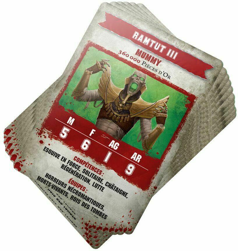 Blood Bowl: Le Jeu de Football Fantastique - Pack de Cartes d'Équipe - Morts Vivants Cartes