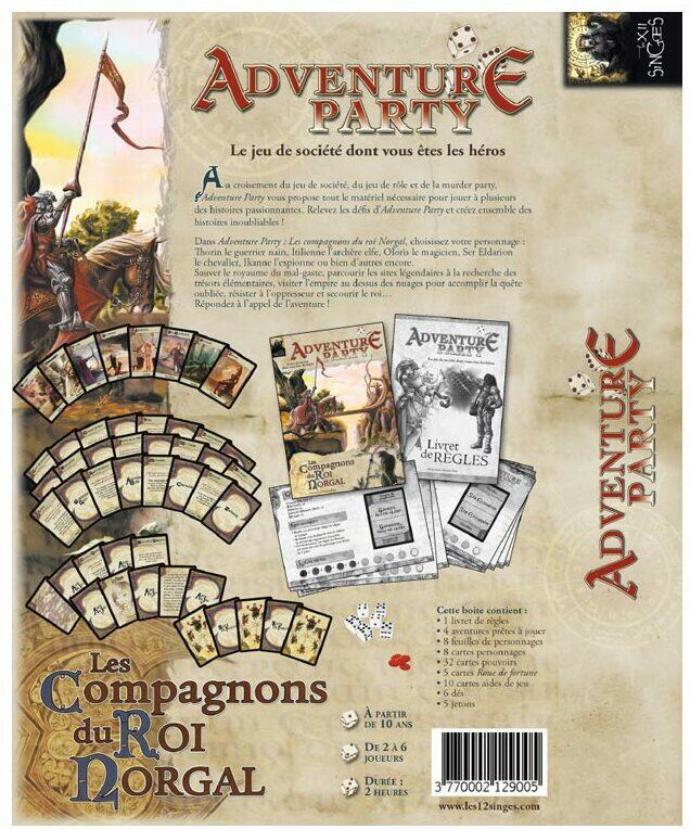 Adventure Party: Les Compagnons du Roi Norgal Back