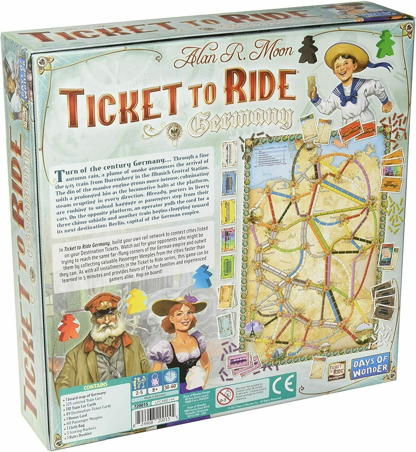 Ticket to Ride: Germany Back 3d