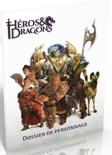 Héros & Dragons: Dossier de Personnage Cover 3d