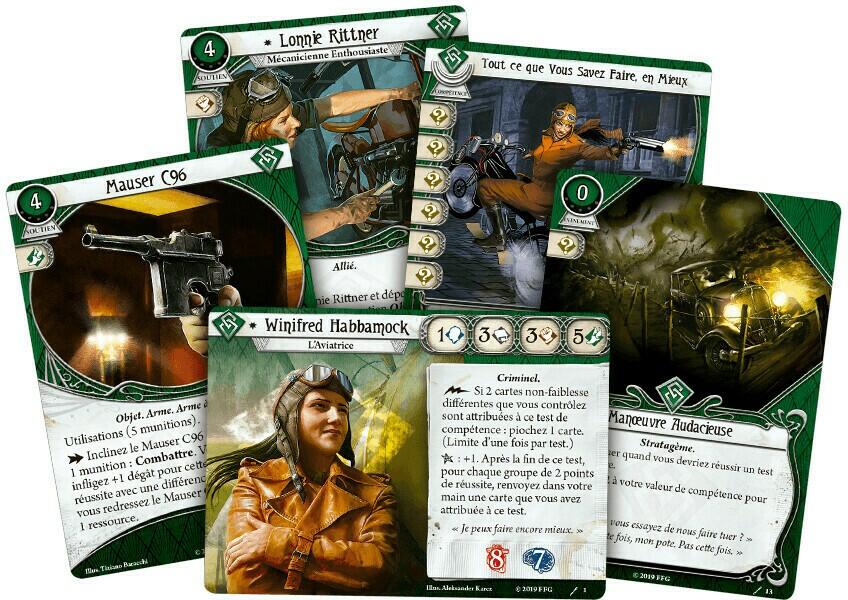 Horreur à Arkham: Le Jeu de Cartes - Winifred Habbamock Cartes