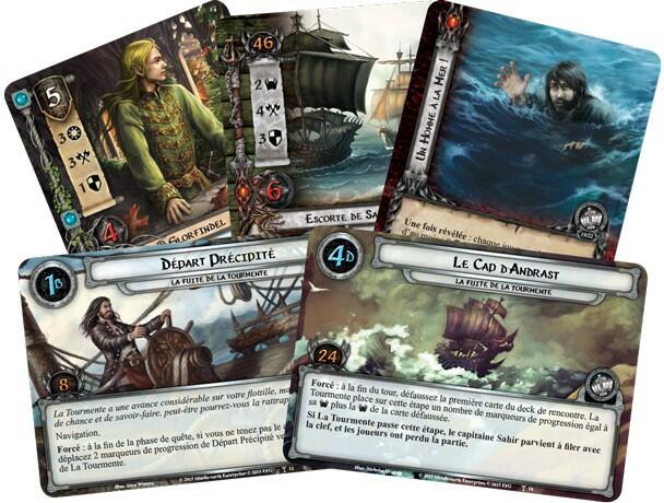 Le Seigneur des Anneaux: Le Jeu de Cartes - La Fuite de la Tourmente Cartes