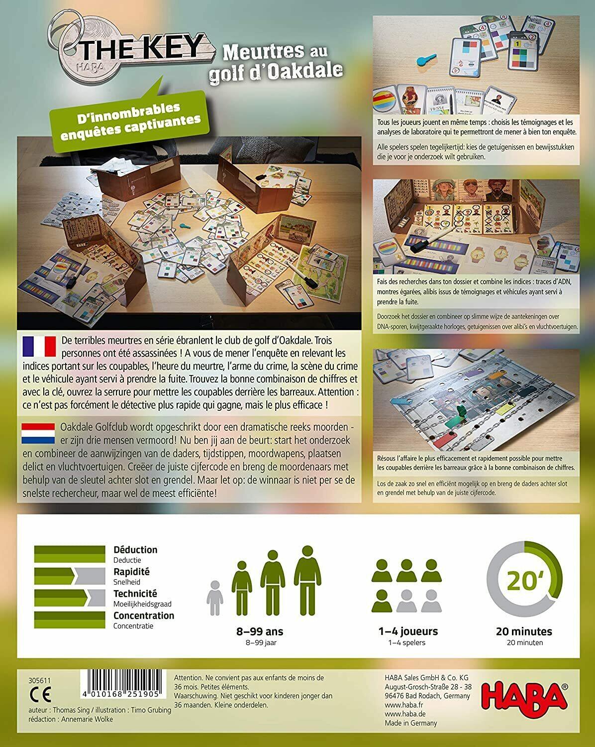 The Key: Meurtres au Golf d'Oakdale Back