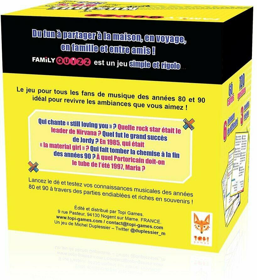 Family Quizz: Musique 80's/90's Back 3d