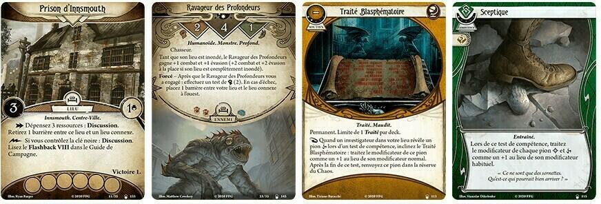 Horreur à Arkham: Le Jeu de Cartes - Mouillés Jusqu'au Cou Cartes