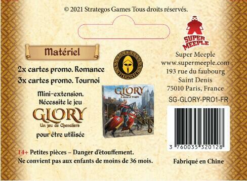 Glory: Un Jeu de Chevaliers - Promo Pack 1 Back