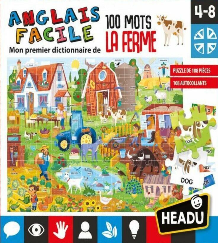 Anglais Facile: 100 Mots La Ferme Cover