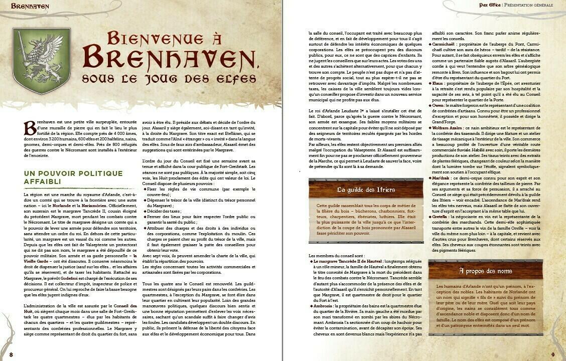 Pax Elfica: Guide du Joueur Pages