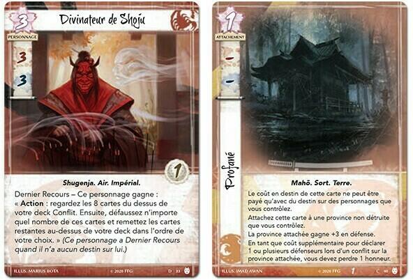 La Légende des Cinq Anneaux: Le Jeu de Cartes - L'Honneur Embrasé Cartes