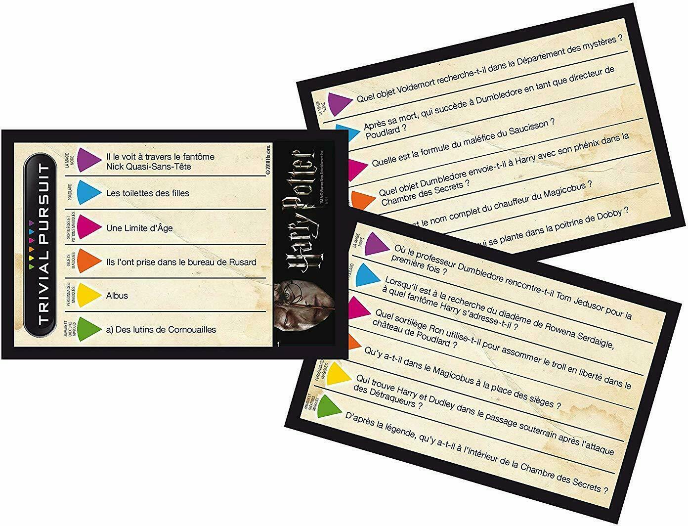 Trivial Pursuit: Harry Potter Cartes