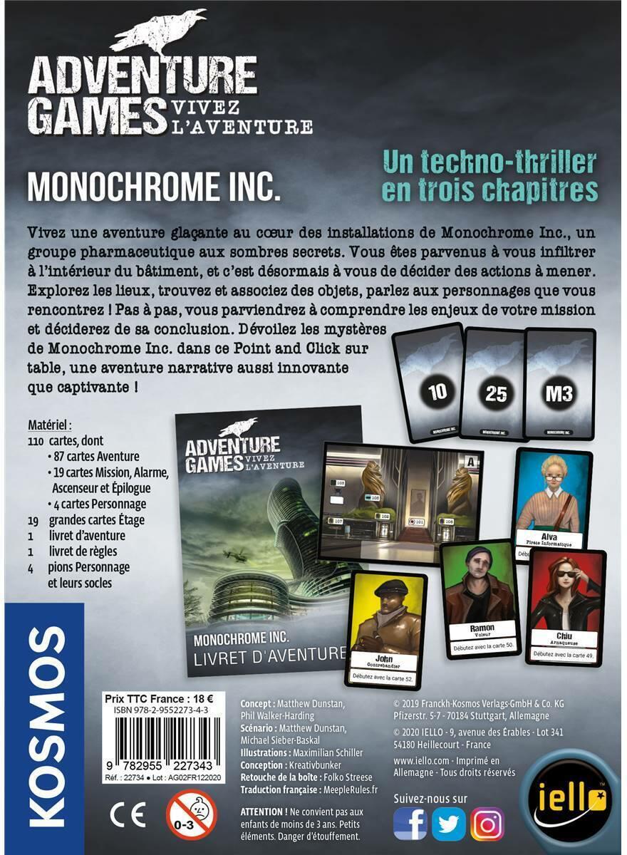 Adventure Games: Monochrome Inc. Back