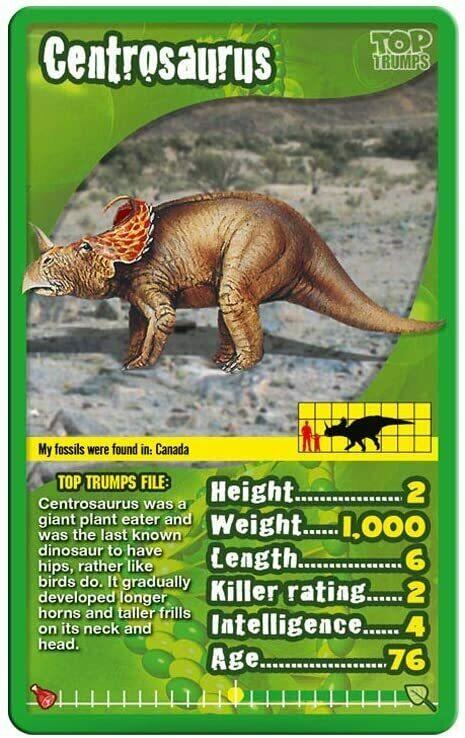 Top Trumps: Dinosaures Carte