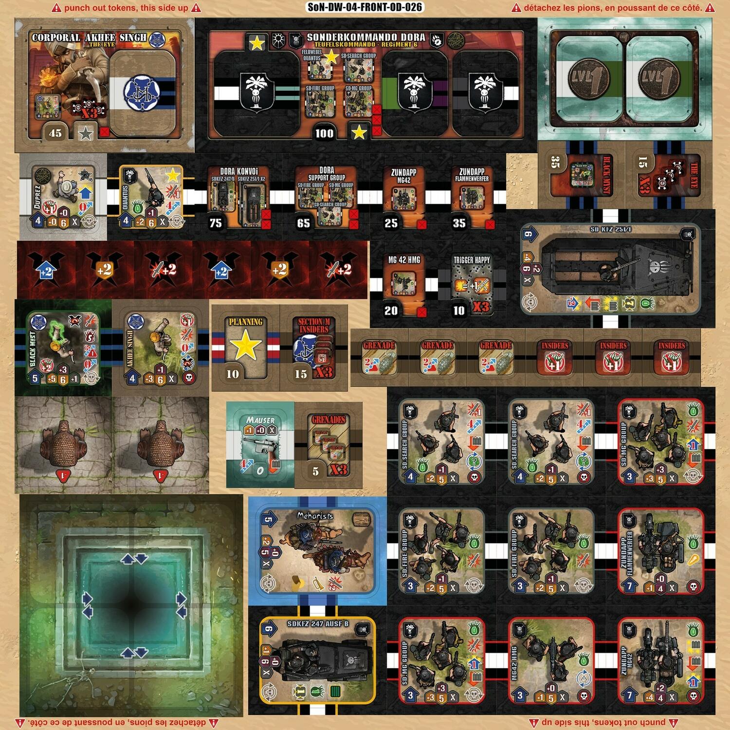 Shadows over Normandie: Desert Wrath Tuiles