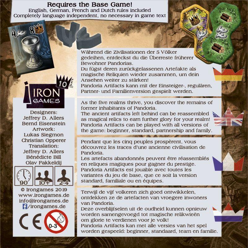 Pandoria: Artifacts Back