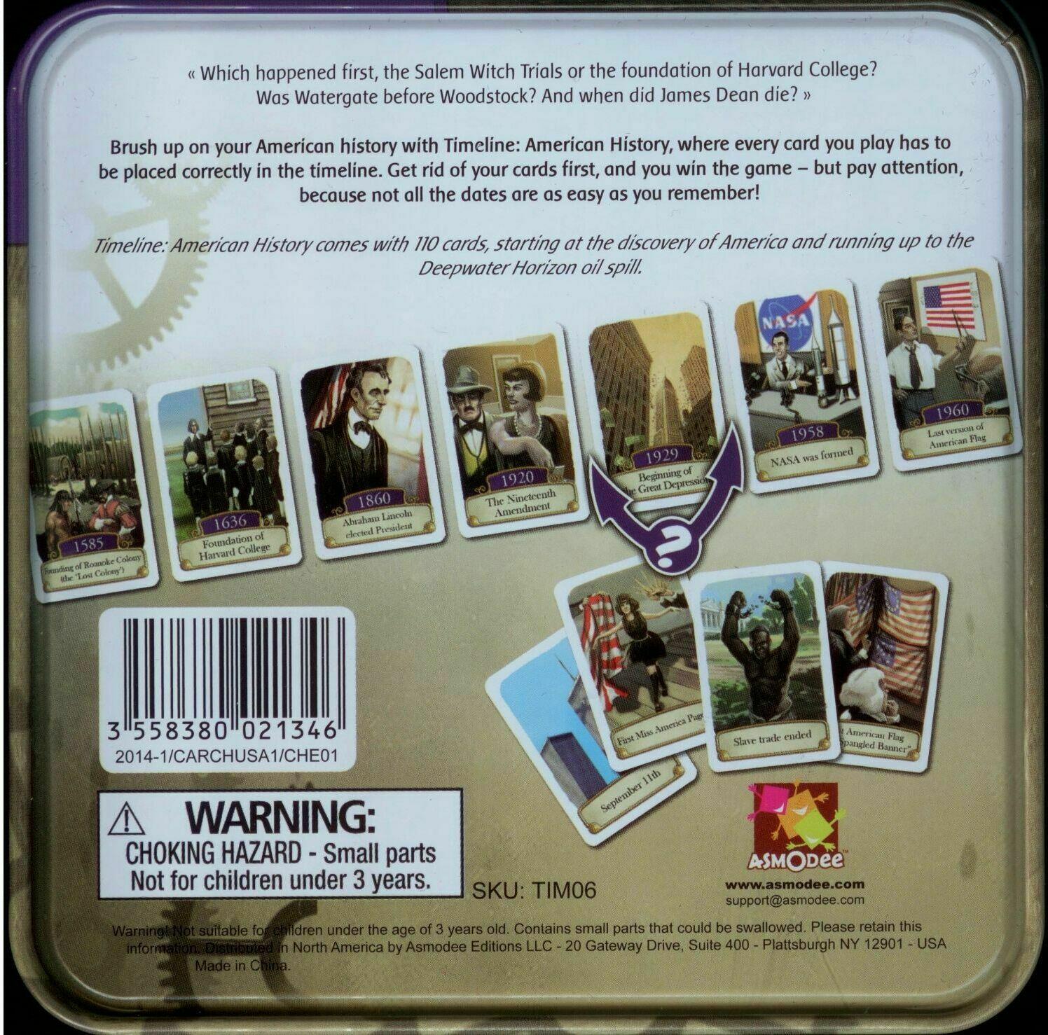 Timeline: American History Back