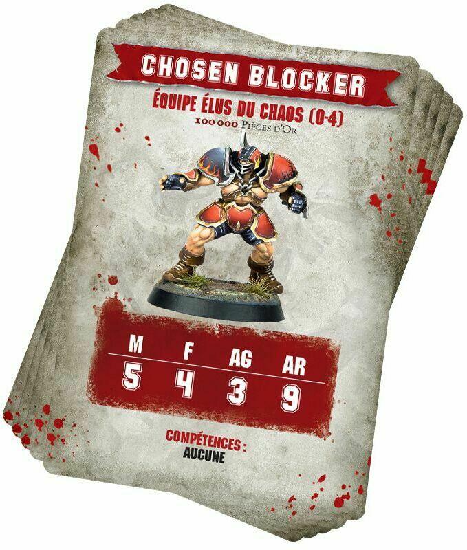 Blood Bowl: Le Jeu de Football Fantastique - Pack de Cartes d'Équipe - Élus du Chaos Cartes