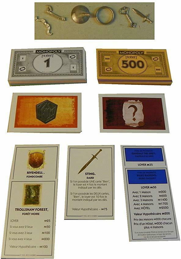 Monopoly: Le Hobbit - Un Voyage Inattendu Materiels
