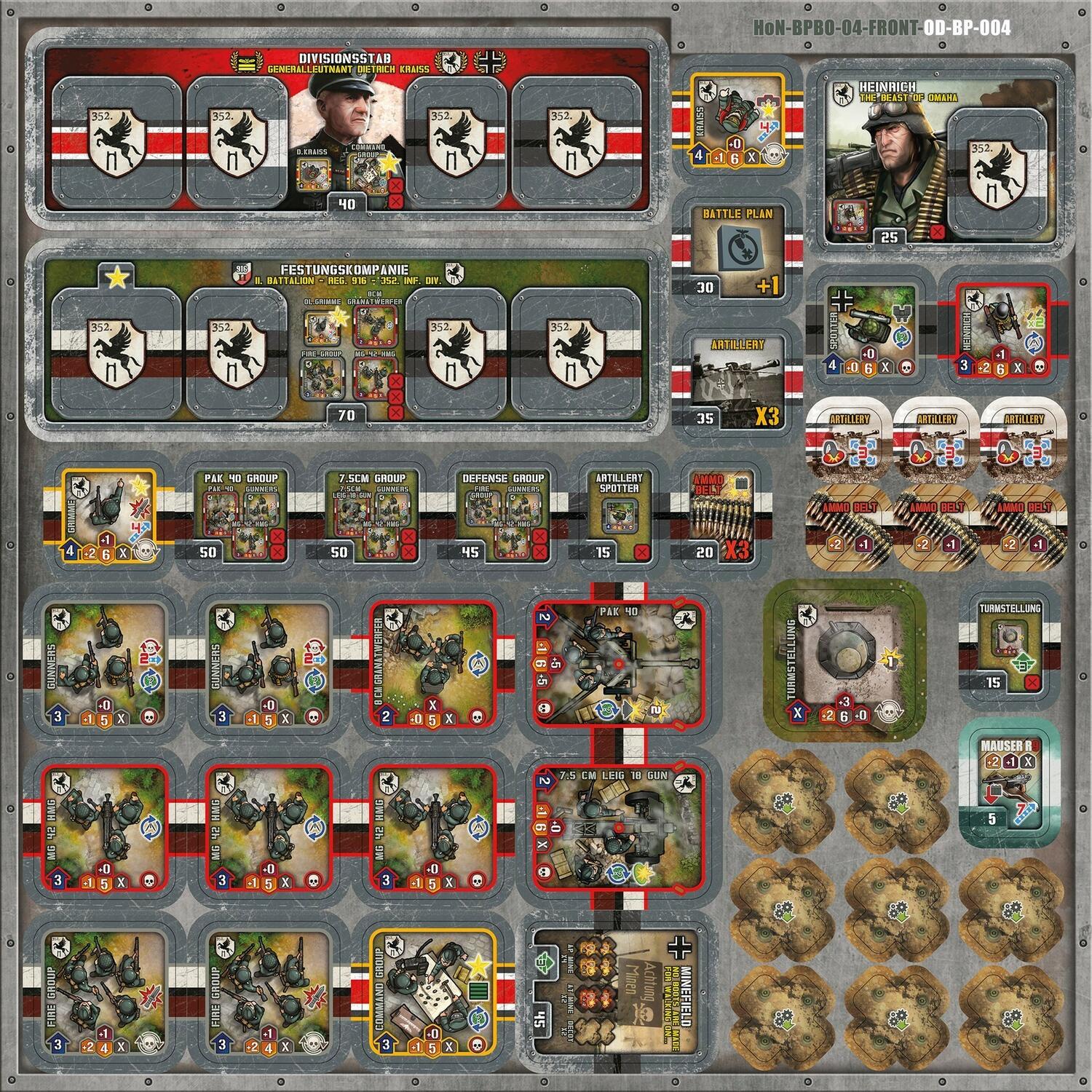 Heroes of Normandie: Big Red One Edition - Bloody Omaha Tuiles