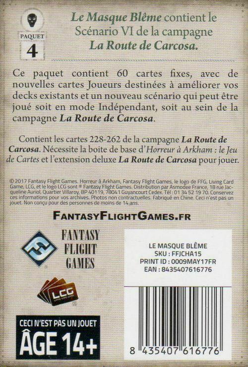 Horreur à Arkham: Le Jeu de Cartes - Le Masque Blême Back