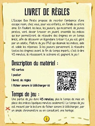 Escape Box: Pirates Règle
