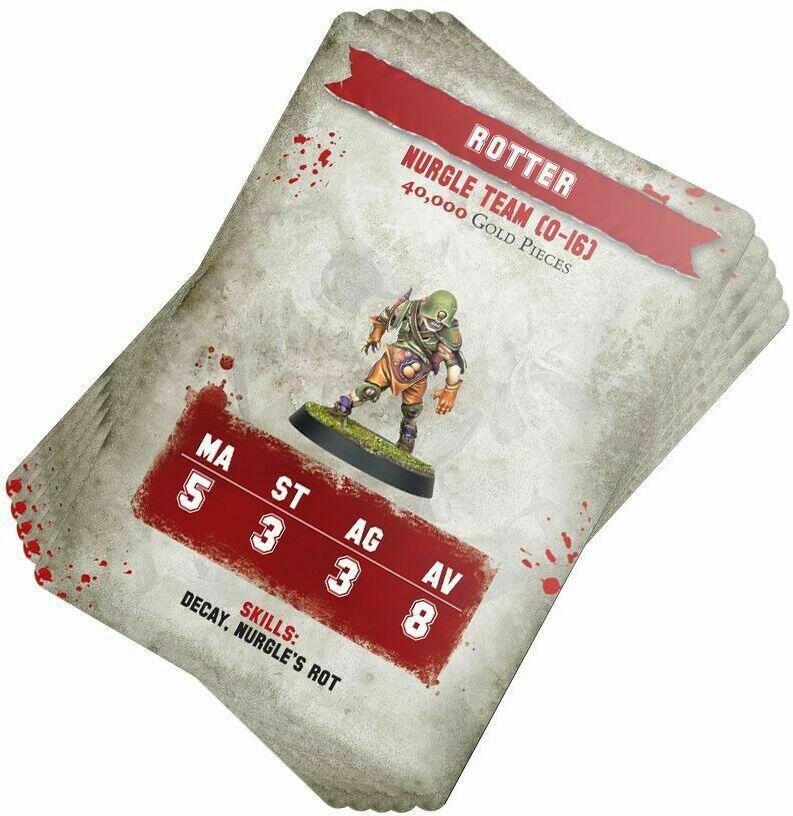 Blood Bowl: Le Jeu de Football Fantastique - Pack de Cartes d'Équipe - Équipe Nurgle Cartes