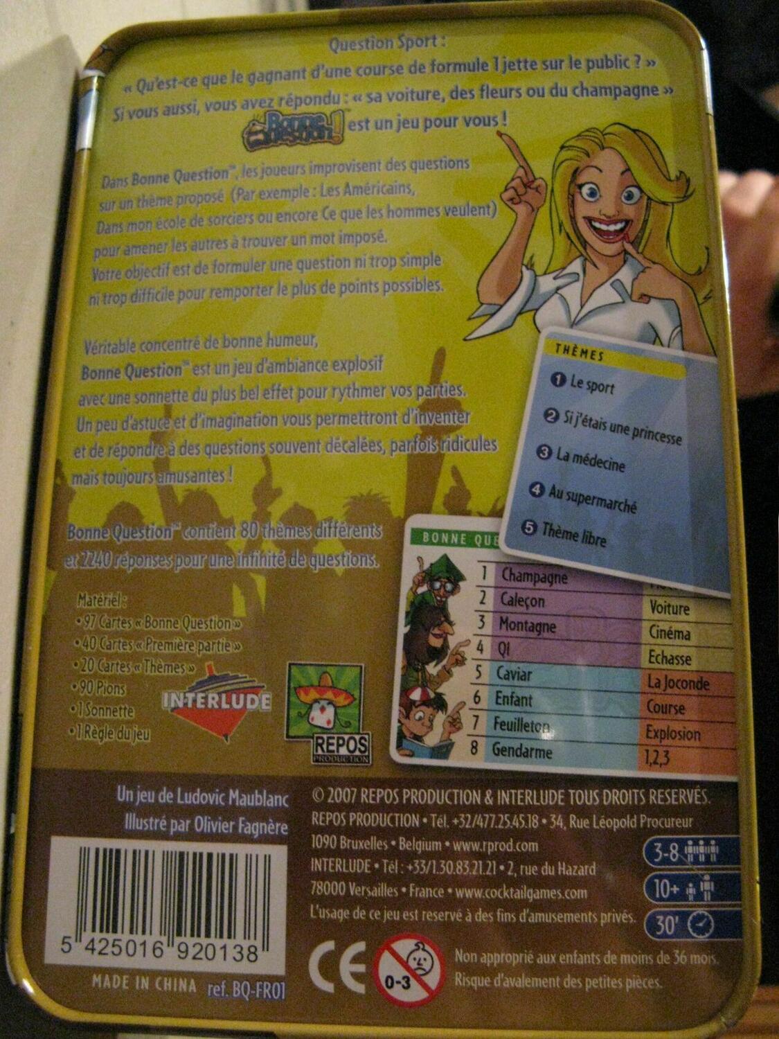 Bonne Question ! Back 3d