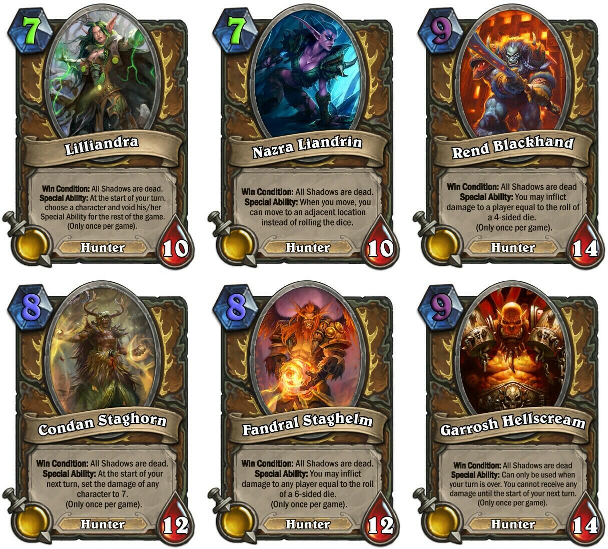 Shadow Hunters Cartes