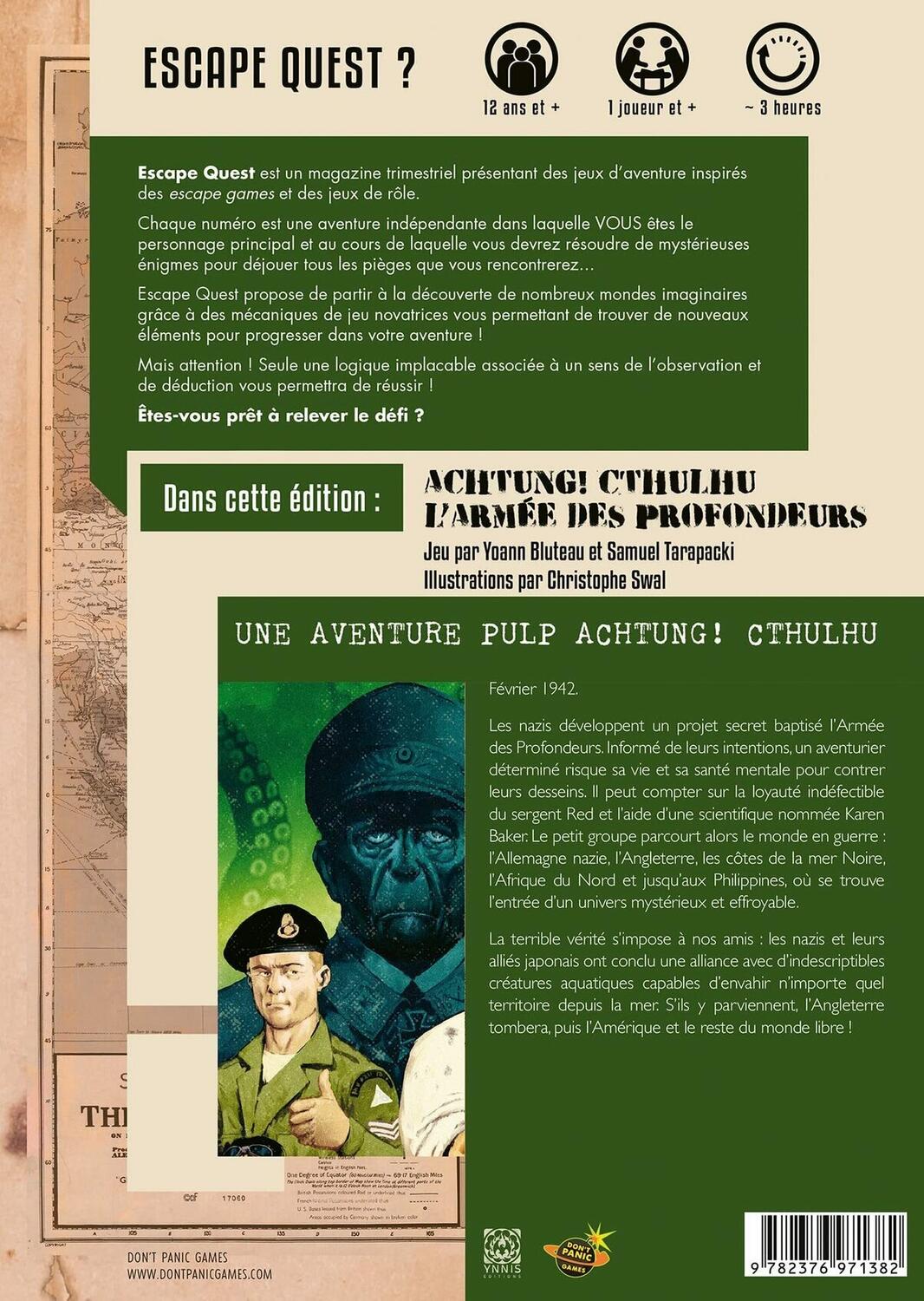 Escape Quest: Achtung ! Cthulhu - L'Armée des Profondeurs Back