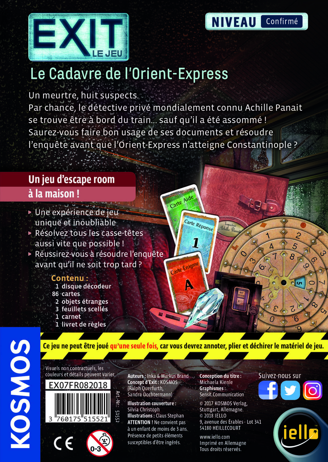 EXIT: Le Jeu - Le Cadavre de l'Orient Express Back