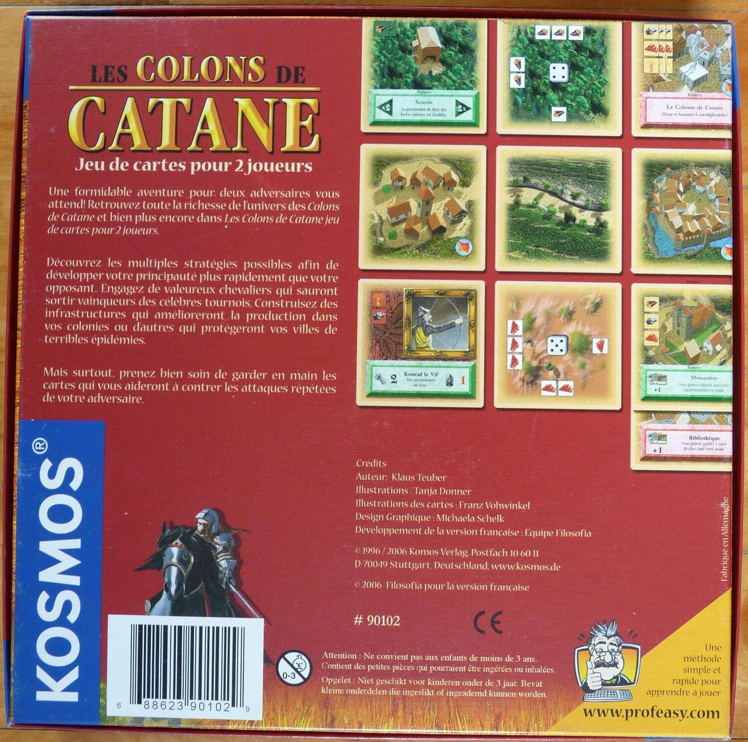 Les Colons de Catane: Jeu de Cartes pour 2 Joueurs Back