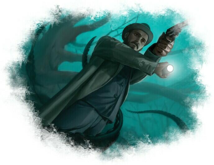 Horreur à Arkham: Le Jeu de Cartes - La Malédiction du Rougarou Artwork