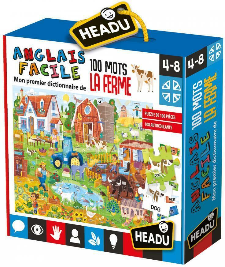 Anglais Facile: 100 Mots La Ferme Cover 3d