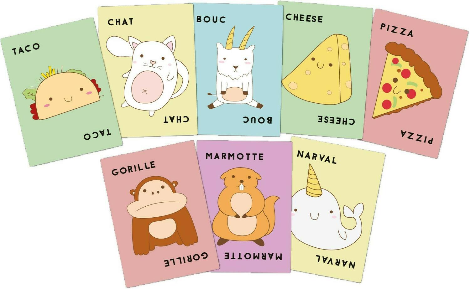 Taco Chat Bouc Cheese Pizza Cartes