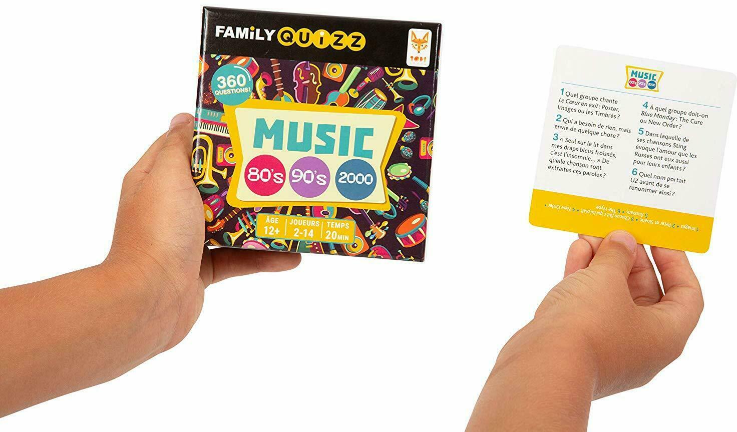 Family Quizz: Music 80's/90's/2000 Eclate