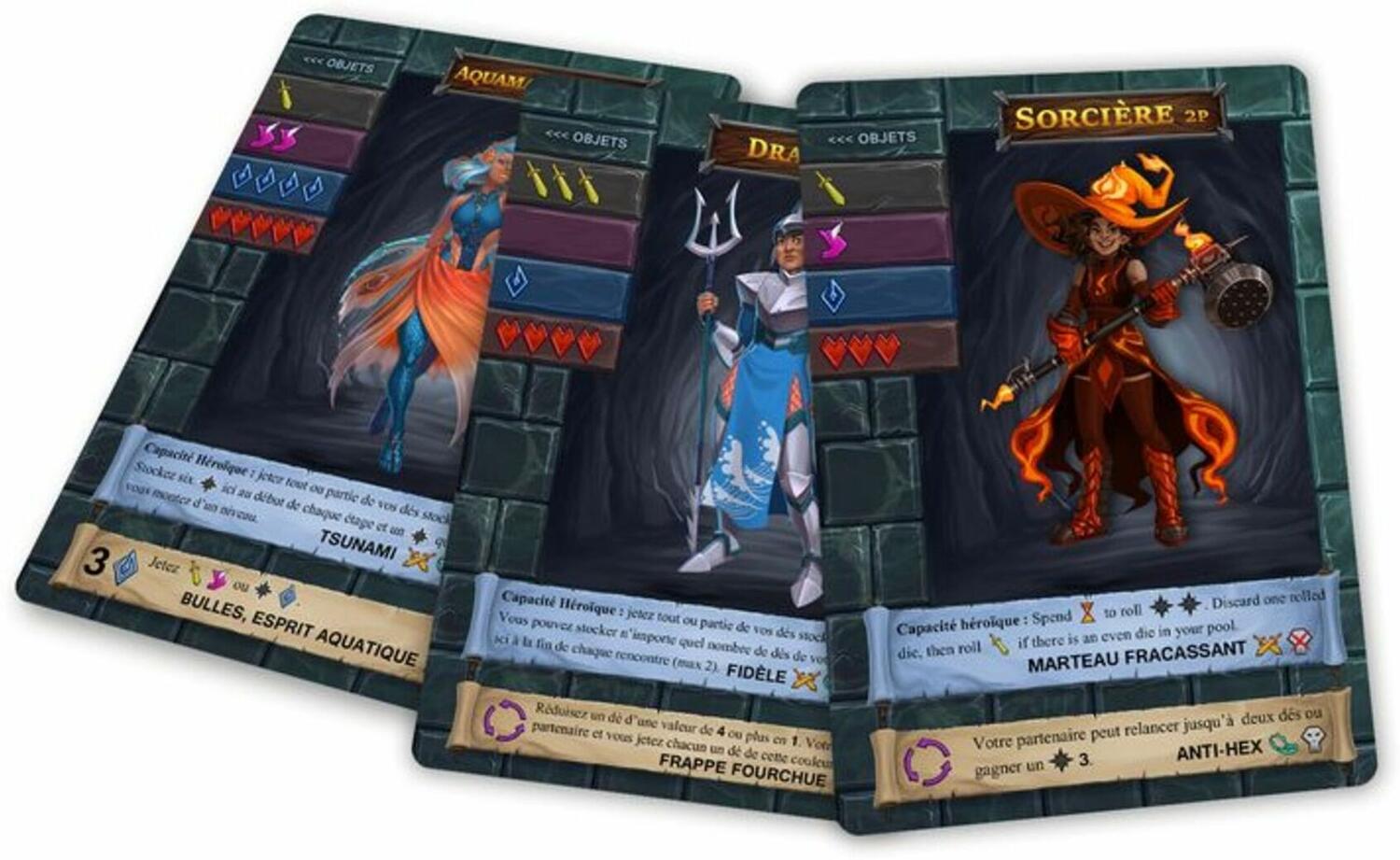 One Deck Dungeon: Profondeurs Abyssales Cartes