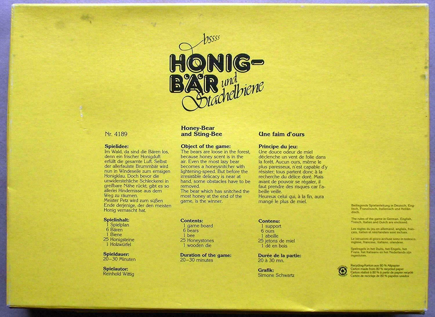 Honigbär und Stachelbiene Back