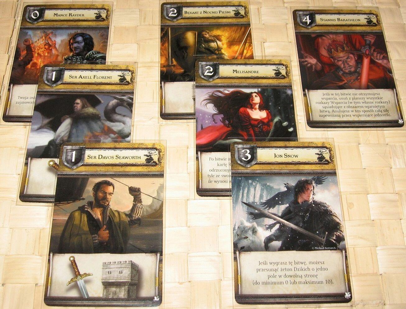 Le Trône de Fer: Le Jeu de Plateau - Une Danse avec les Dragons Cartes