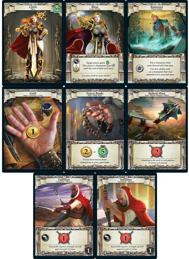 Hero Realms: Deck de Héros - Clerc Cartes