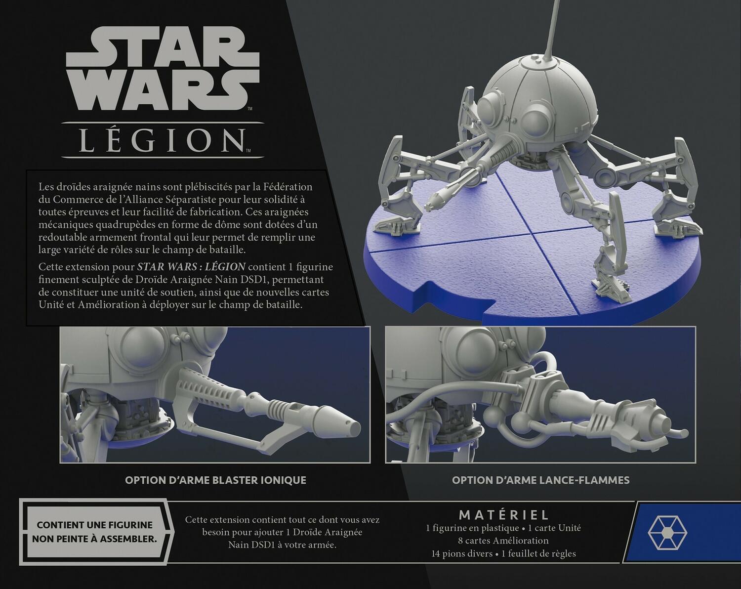 Star Wars: Légion - Droïde Araignée Nain DSD1 Back